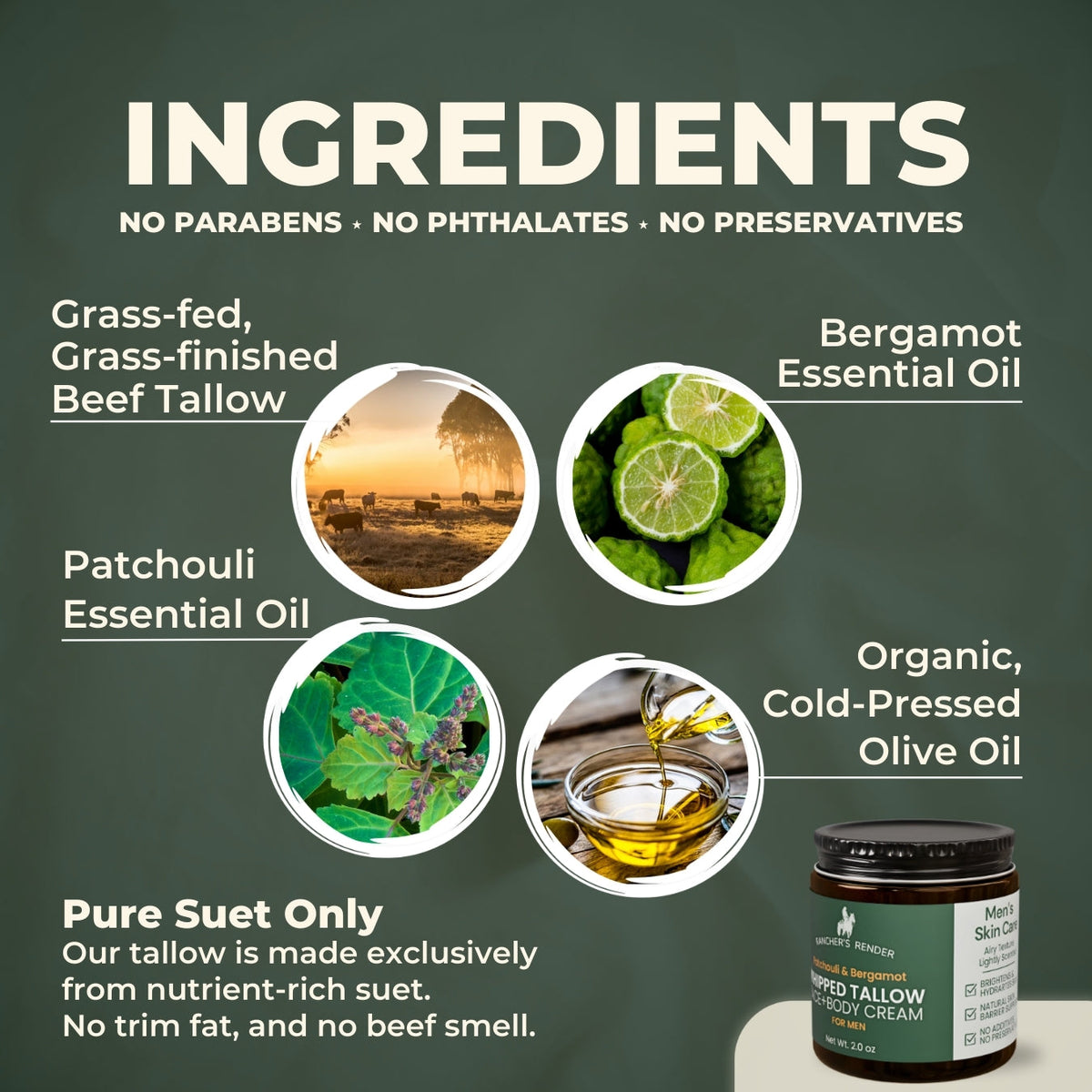 Whipped Tallow for Men ingredients