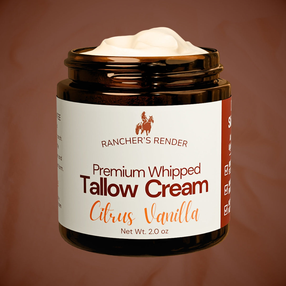 Citrus Vanilla Whipped Tallow Cream