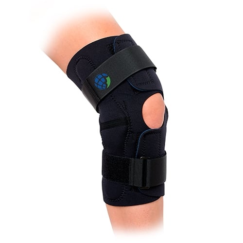 Wrap-Around Hinged Knee Brace Large Knee Circum 15.5 -18