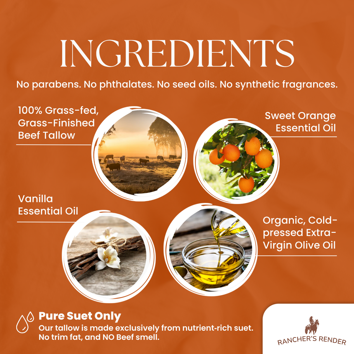 Citrus Vanilla Whipped Tallow Cream ingredients