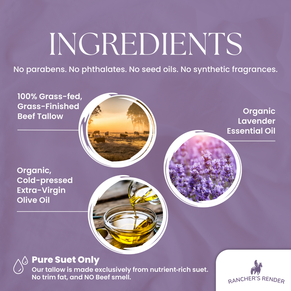 Lavender Whipped Tallow Cream ingredients