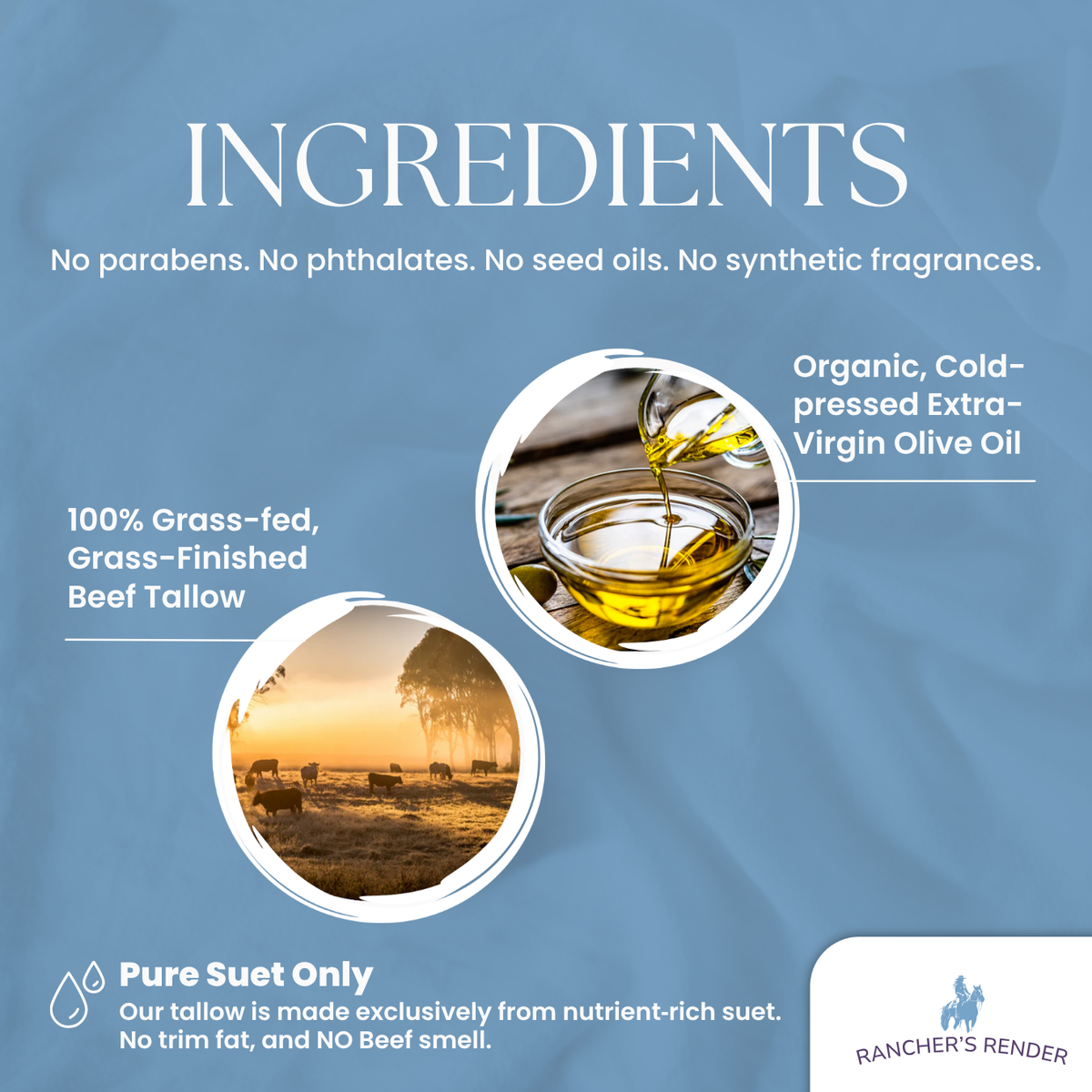 Unscented Whipped Tallow Cream ingredients