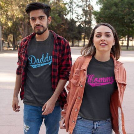 Couple T-shirts new mom dad t-shirt