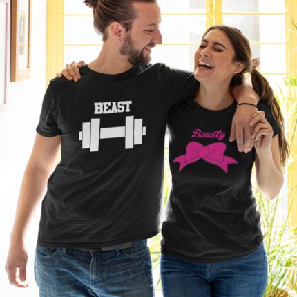 Beauty and Beast Couple T-Shirts