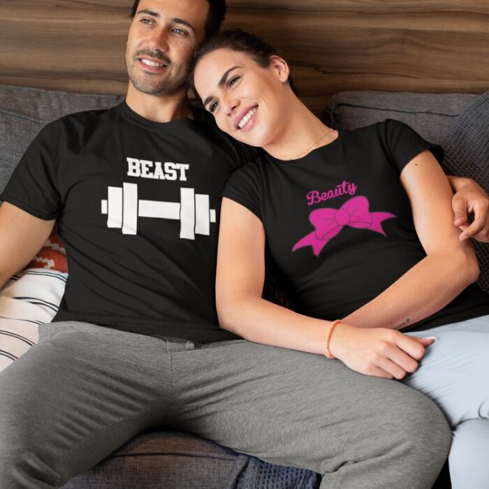 Beauty and Beast Couple T-Shirts