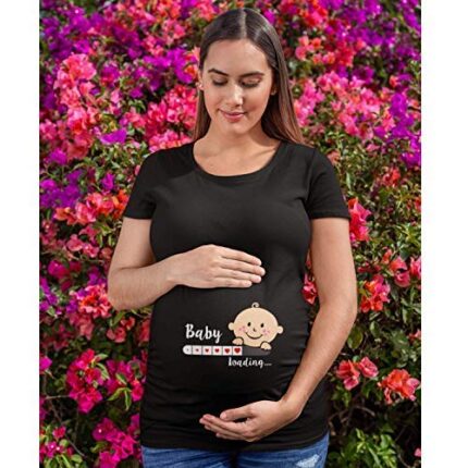 Pregnancy Maternity T-Shirt Printed Baby Loading