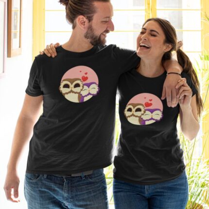 Cute Owl Love Couple T-shirt