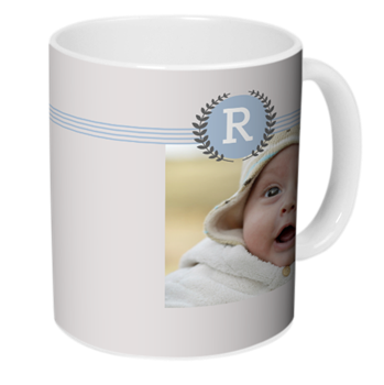 Custom Monogram Photo Mug