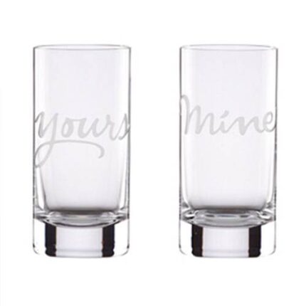 Yours and Mine Engraved Shot Glasses