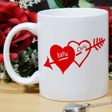 Personalized Struck by Love Romantic Mug