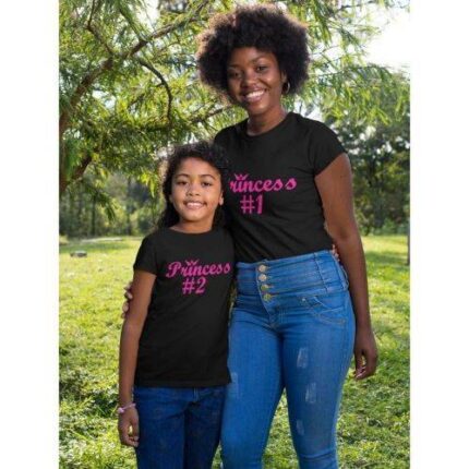 Princess Mom and Daughter Family T-shirts