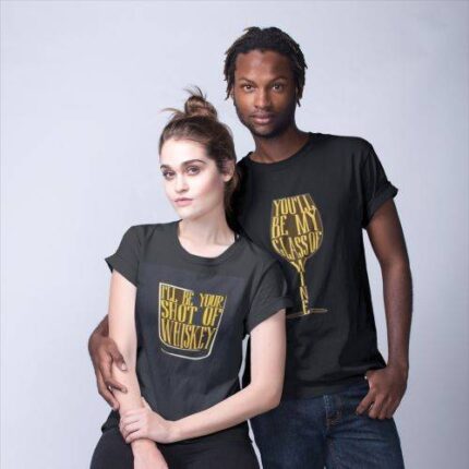Whiskey Wine Couple T-shirt