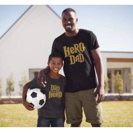 My Dad is My Hero Father and Child Family T-shirts