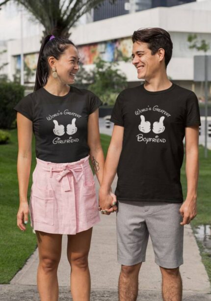 Worlds Greatest Boyfriend Girlfriend Couple T-shirt