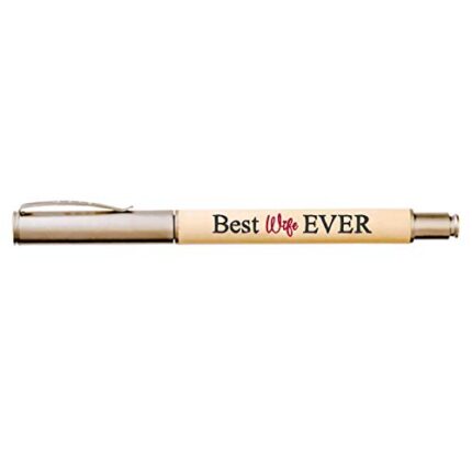 YaYa cafe Valentine Gifts Best Wife Ever Printed Handmade Wooden Pen, Anniversary