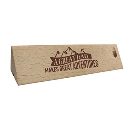 Birthday Gifts for Father Handmade Wooden Pen with Pen Box A Great Dad Make Great Adventures Engraved - Triangle with Holder