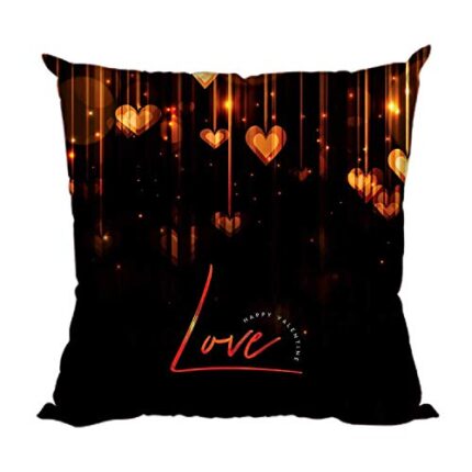 Cotton 180 TC Cushion Cover (Black_12"X12")