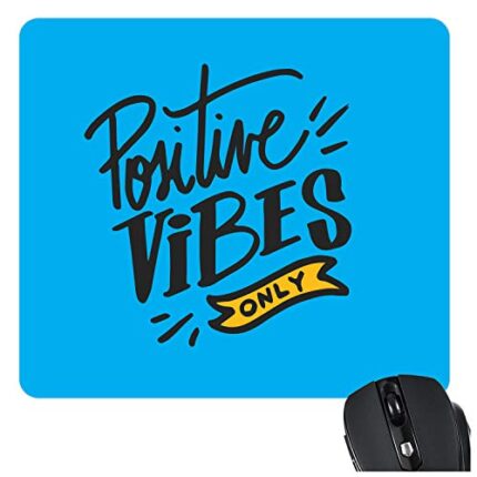 Yaya Cafe New Year Christmas Gifts Motivational Quote Printed Mousepad for Computer, PC, Laptop - Positive Vibes