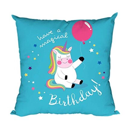 Have A Magical Birthday Cushion Pillow Birthday Gifts Premium Cotton Throw Cushion Cover - 24X24 inches