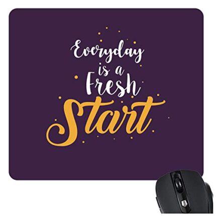 Yaya Cafe New Year Christmas Gifts Motivational Quote Printed Mousepad for Computer, PC, Laptop - Everyday is A Fresh Start