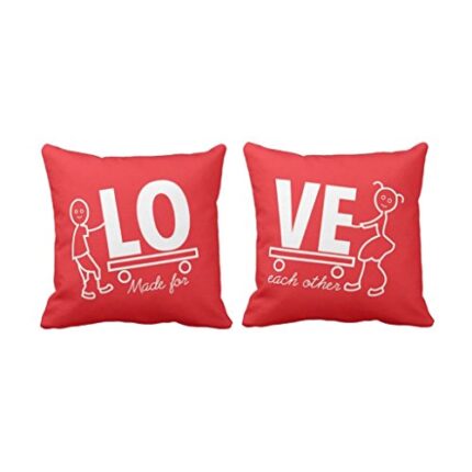 Cotton 200TC Cushion Cover (12"X12"_Red)