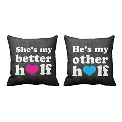 Cotton 200TC Cushion Cover (16X16 Inch_Black)
