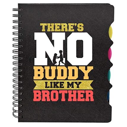 Rakhi Birthday Gifts for Brother Buddy Brother Printed Wirebound Notebook A5 Size, 300 Ruled Pages