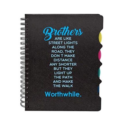 Rakhi Birthday Gifts for Brother Brothers are the Lighthouse of Life Printed Wirebound Notebook A5 Size, 300 Ruled Pages