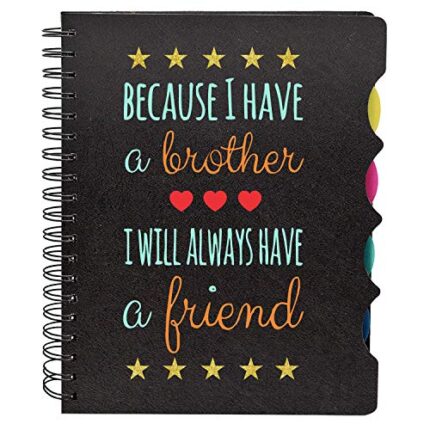Rakhi Birthday Gifts for Brother Beautiful I Will Always Have a Friend Brother Printed Wirebound Notebook A5 Size, 300 Ruled Pages