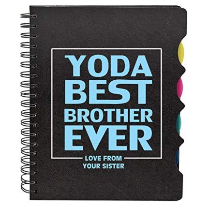 Rakhi Birthday Gifts for Brother Yoda Best Brother Ever Printed Wirebound Notebook A5 Size, 300 Ruled Pages
