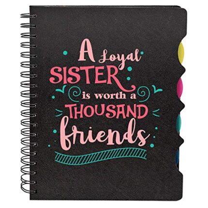 TheYaYaCafe® Birthday Gifts for Sister A Loyal Sister Printed Notebook A5 Size, 300 Ruled Pages Ruled Sheets Bhaidooj Birthday