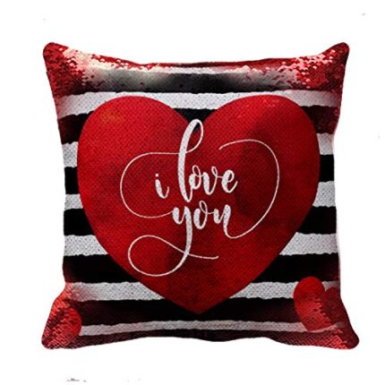 Sequin 200TC Cushion Cover (12X12"_Red)