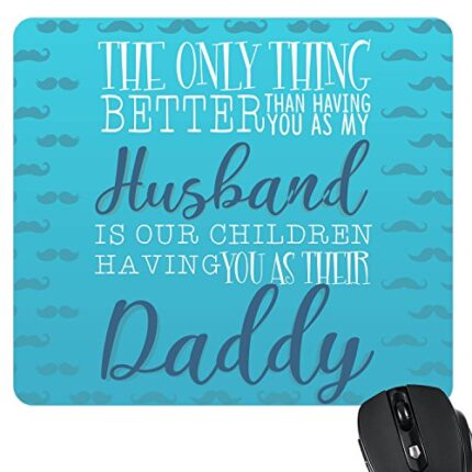 Best Husband Daddy Printed Mouse Pad for Dad