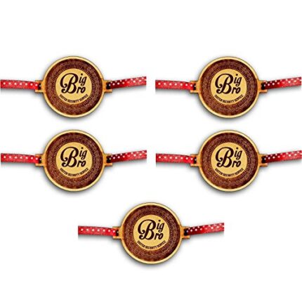 Yaya Cafe Family Rakhi for Brother Set of 8 Engraved Big Bro Sister Security Service Brother Rakhi Raksha Bandhan