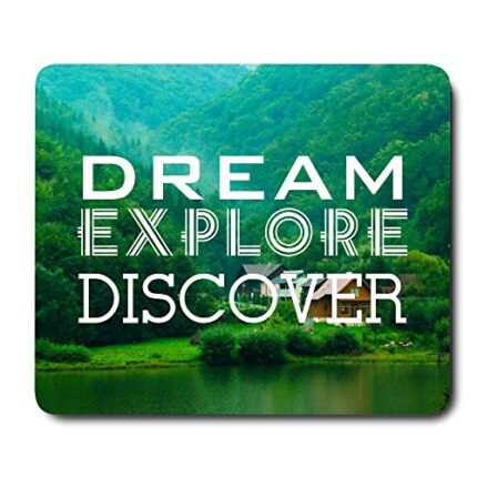 Yaya Cafe Motivational Quote Printed Mousepad - Scenic Dream Explore for Computer, Pc, Laptop