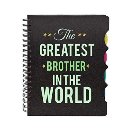 Rakhi Birthday Gifts for Brother Greatest Brother in The World Printed Wirebound Notebook A5 Size, 300 Ruled Pages