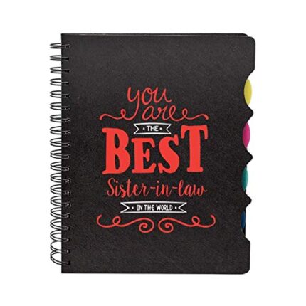 Bhaidooj Birthday Gifts for Bhabhi, Best Sister in Law in The World Printed Wirebound Notebook A5 Size, 300 Ruled Pages