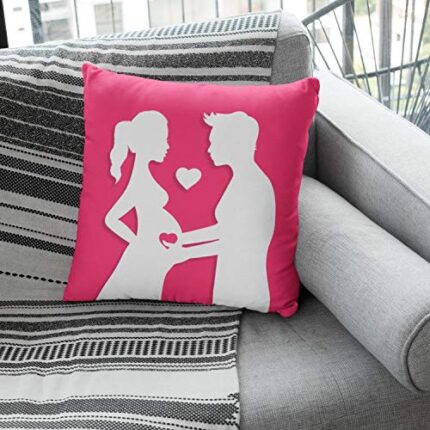 Canvas Cotton 180 TC Cushion Cover (Pink_12"X12")