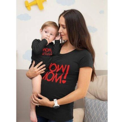 Wow Mom and Baby Matching Family Tees