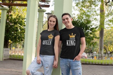 I'm His Her King Queen Couple T-shirt