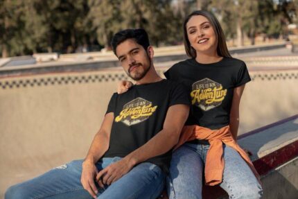 Life is An Adventure Couple T-shirt