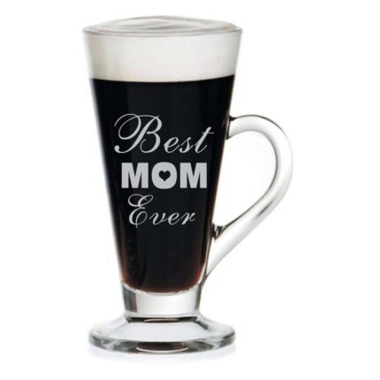 Best Mom Ever Heart Engraved Tea Mug
