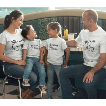 King and Queen Family Tshirts