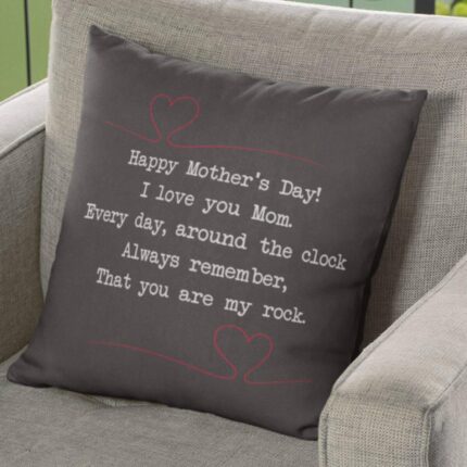 Mothers Day Gift The Best Mom I Love You Printed Throw Pillow Sofa - Multicolor