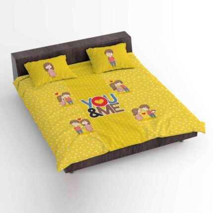 Personalized Our Love Story you and me  Romantic Couple Bedsheet
