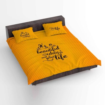 Beautiful Day Inspirational Printed Bedsheet
