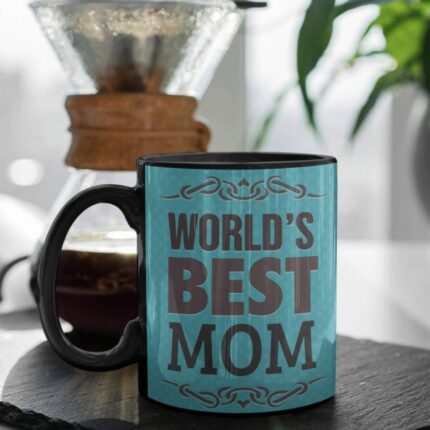 Mother's Day Gifts for Mother, Worlds Best Mom Mug for Mother, Coaster