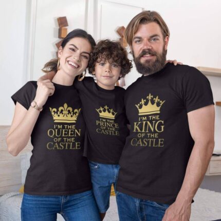 King and Queen of the Castle Family Tshirts