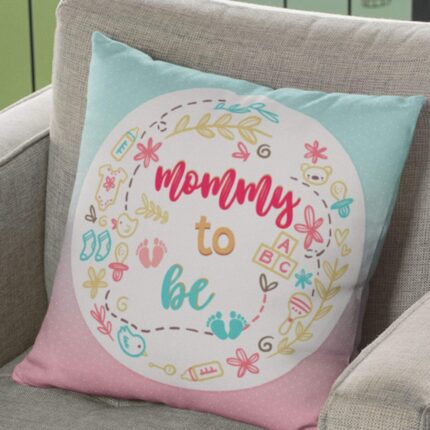Canvas Would be New Mom Cushion Covers (Multicolour, 12X12-inch)
