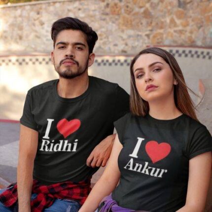Personalized I Love Couple T shirts